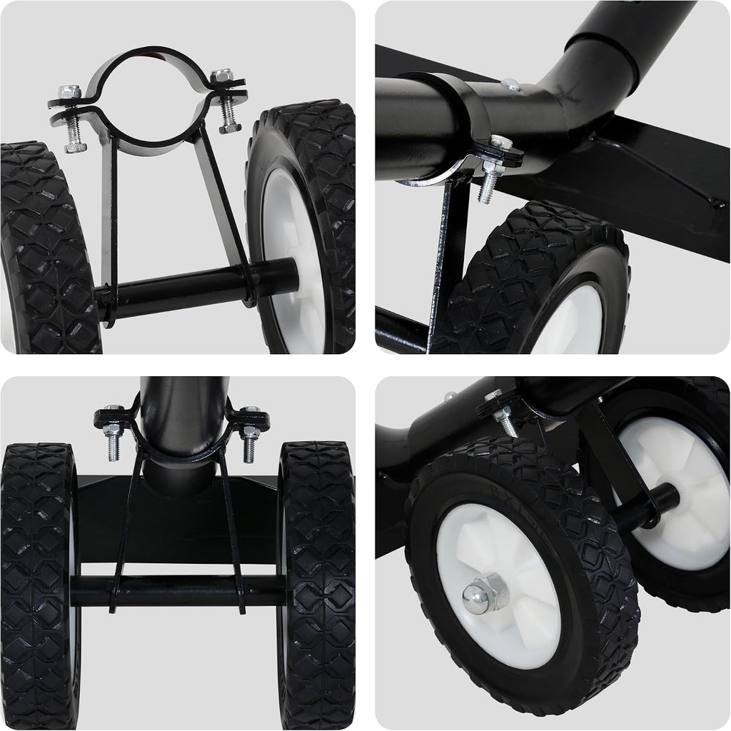 Hammock Wheel Kit for Hammock Stand, Weather Resistant Portable Universal Stand Wheel for Outdoor Use, Black