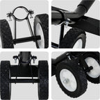 Hammock Wheel Kit for Hammock Stand, Weather Resistant Portable Universal Stand Wheel for Outdoor Use, Black