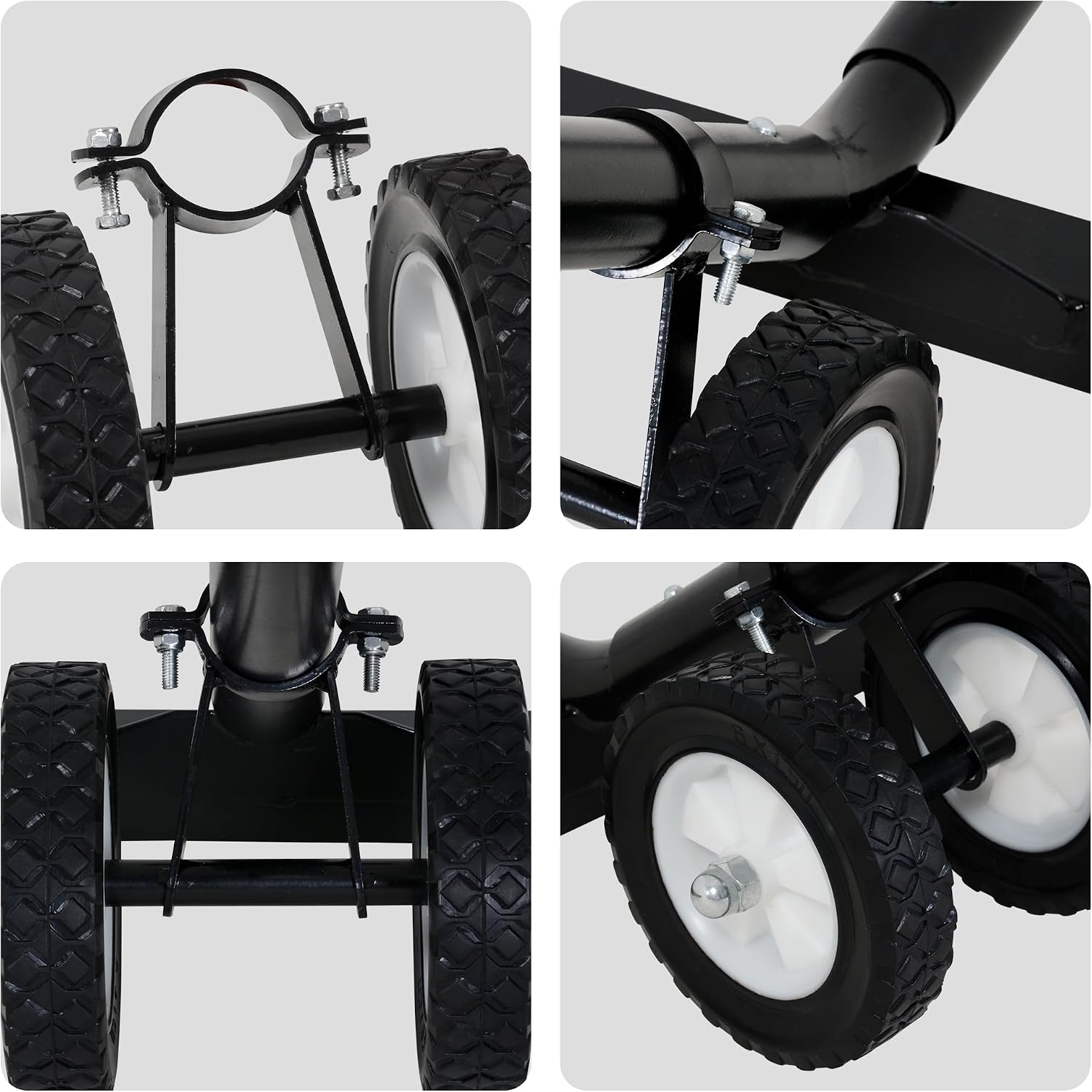 Hammock Wheel Kit for Hammock Stand, Weather Resistant Portable Universal Stand Wheel for Outdoor Use, Black
