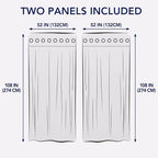 PureFit Outdoor Curtains for Patio Waterproof Weatherproof, UV Resistant Outside Curtains for Gazebo, Front Porch, Pergola, Sun Blocking Privacy Curtain, 52W x 108L inch, Set of 2, Beige