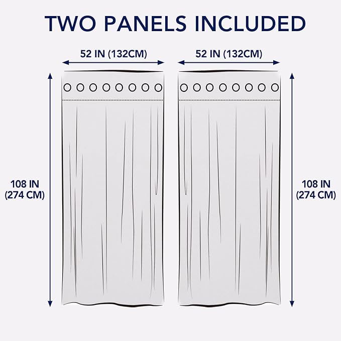 PureFit Outdoor Curtains for Patio Waterproof Weatherproof, UV Resistant Outside Curtains for Gazebo, Front Porch, Pergola, Sun Blocking Privacy Curtain, 52W x 108L inch, Set of 2, Beige