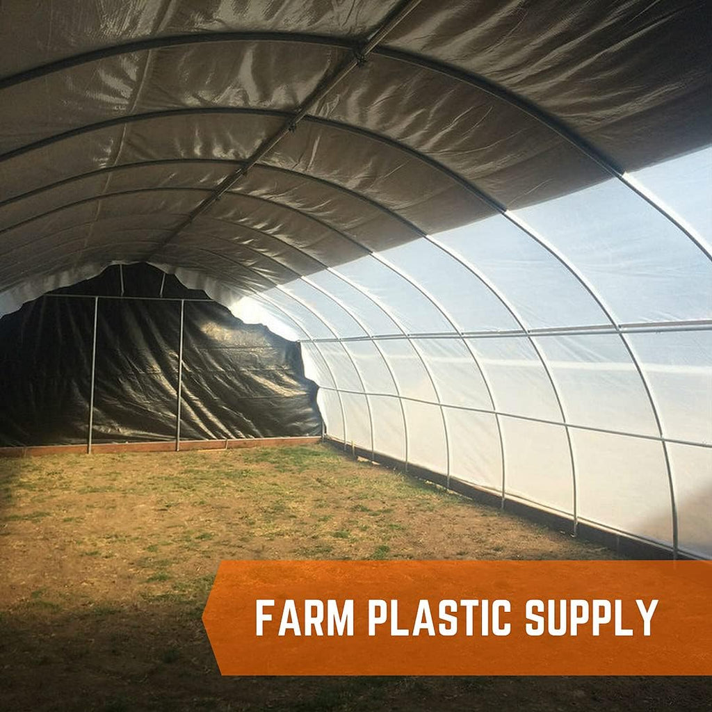 farm plastic supply - black & white greenhouse shown in use
