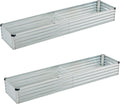 foxlang 8x2x1ft(2 pack) galvanized raised garden bed,outdoor planter, main product view
