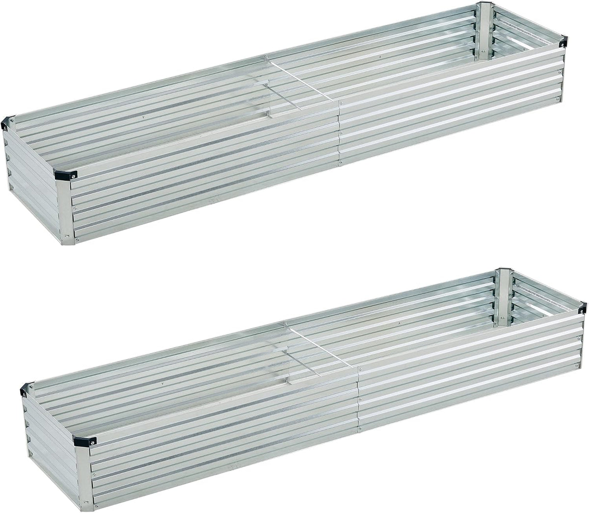 foxlang 8x2x1ft(2 pack) galvanized raised garden bed,outdoor planter, main product view