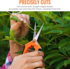 4 Pack Pruning Shears 6.5 Inch Stainless Steel Garden Scissors | with Sharp Precision Blades, Comfortable Ergonomic Hand Snips for Deadheading, Flowers, Trimming Herbs, Shaping Small Plants