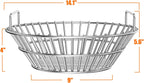 onlyfire Stainless Steel Charcoal Ash Basket with Handle Charcoal Holder | Fits Kamado Joe Classic and Large Big Green Egg
