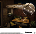 Paulmann 942.08 Outdoor Mobile IP44 3000K 4x0.4m Parasol Decorative luminaire Light LED Strips 94208, 1.8 W, Black