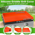 LOPNUR Full Coverage Silicone Grill Cover for Blackstone Griddle, 22 Inch | Food-Grade Heavy-Duty Silicone Griddle Mat for Blackstone Grill, Protects Outdoor Grill from Dust, Rust, and Debris All Year