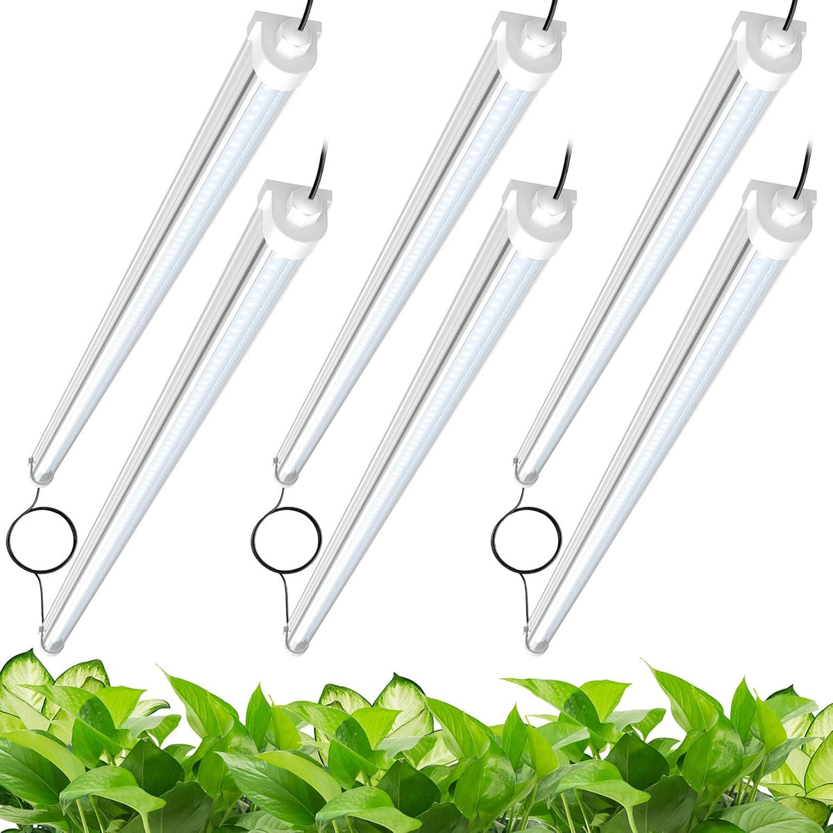 jesled waterproof t8 grow lights, 4ft 5000k full, main product view