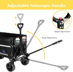 rosong collapsible wagon cart with wheels foldable showing dimensions