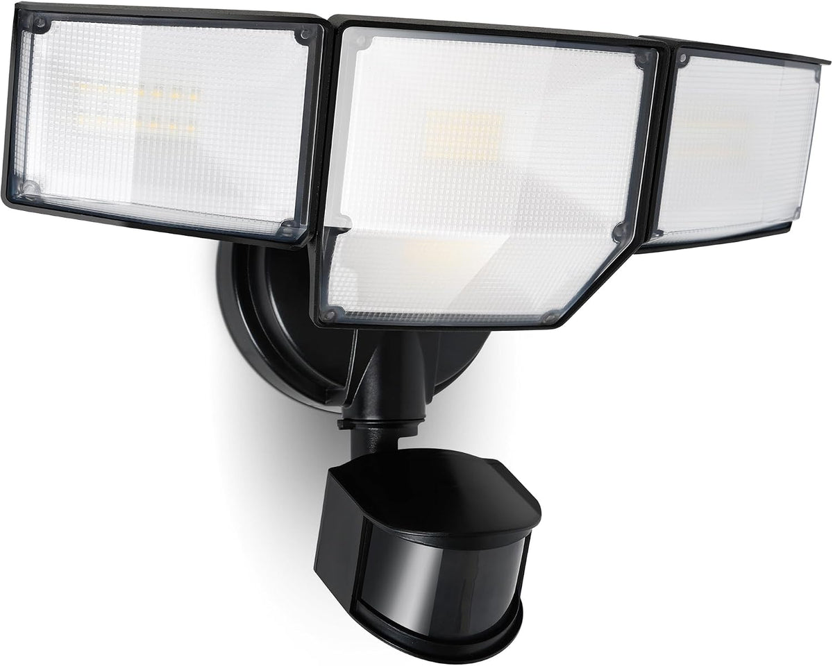 lutec 80w 9000lm security light hardwire motion sensor, main product view