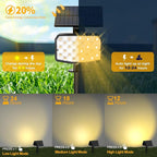 Solar Spot Lights Outdoor Waterproof Adjustable Solar Powered Landscape Lights for Yard 3 Long Time Lighting Modes Spotlights for Pathway Garden Outside Wall Pool Porch- 10 Pack, Warm White