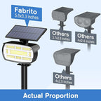 Fabrito Large Solar Spot Lights Outdoor 6 Pack, 1000 Lumens High Brightness, IP65 Waterproof Solar Spotlight with 136 LEDs, Dusk to Dawn Solar Landscape Lights for Yard, Garden, Pathway, Plants(White)