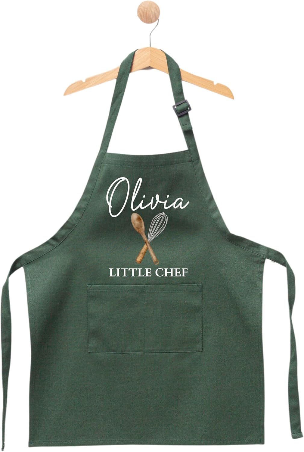 Personalized Kids Apron, Custom Little Chef with Name, Youth Apron with Name, Cooking and Baking Gift for Children, Custom Name Children Cooking Class Bib, Toddler Chef Outfit with Custom Name