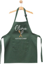 Personalized Kids Apron, Custom Little Chef with Name, Youth Apron with Name, Cooking and Baking Gift for Children, Custom Name Children Cooking Class Bib, Toddler Chef Outfit with Custom Name