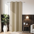 Joydeco Blackout Door Curtain for Doorway Privacy 78 Inches Long, Grommet Closet Curtain for Open Closet, Room Divider for Bedroom Living Room (Light Beige, 40Wx78L, 1 Panel)
