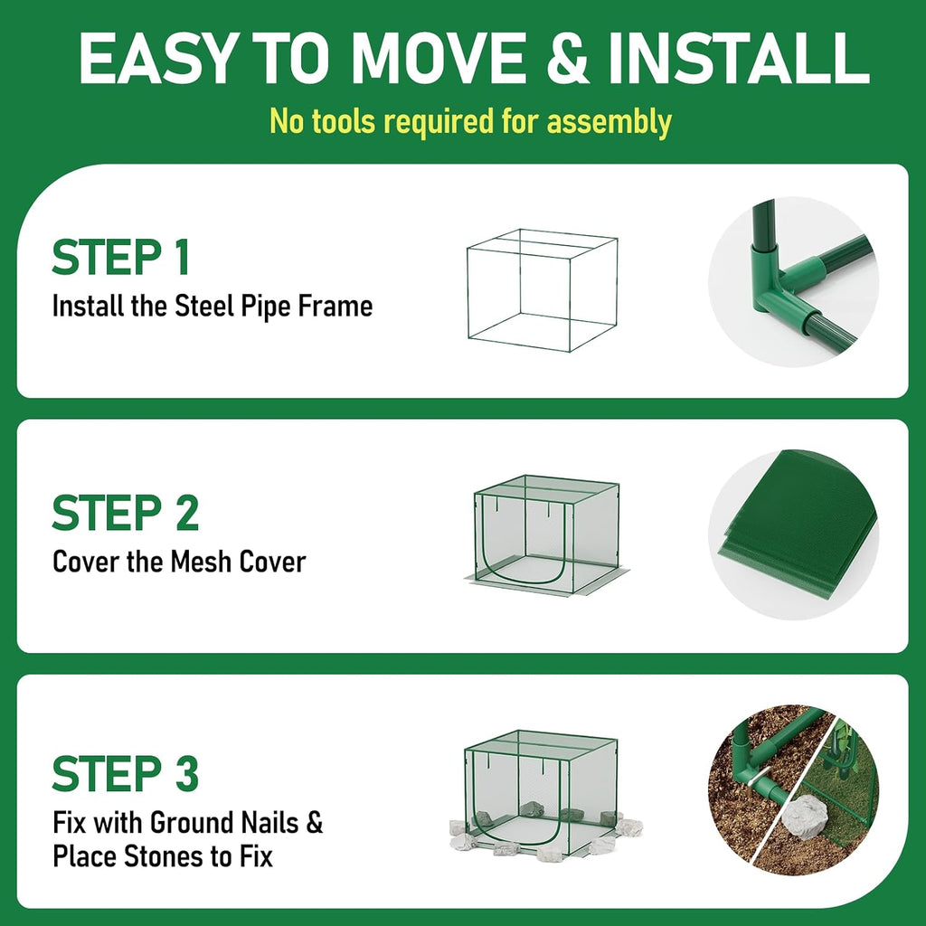 specilite 49x49x39in garden plant netting mesh cover for on a desk or shelf