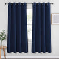 NICETOWN Blackout Curtain Panel 72 - Window Treatment Energy Saving Thermal Insulated Solid Grommet Blackout Drape for Living Room (Navy, 1 Panel, 52 by 72-inch)