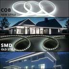 AC 110V COB LED Strip Lights Outdoor Waterproof 65.6ft, 6000K Cool White Super Bright 200W CRI 90+ LED Rope Light, IP65 Flexible Cuttable, for Bedroom Garden Commercial House