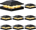 brightever 4x4 3.5x3.5 solar post cap lights 8-pack, main product view