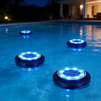 Flacchi Solar Lights Outdoor - Solar Powered Ground Lights Outdoor Solar Disk Light Waterproof Landscape Light for Patio Yard Pathway Walkway Driveway (Blue, 8 Pack)