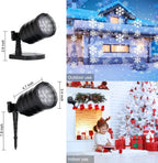 Christmas Snowflake Projector Lights Led Snowfall Show Outdoor Waterproof Landscape Decorative Lighting for Xmas Holiday Party Wedding Garden Patio