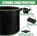 2-Pack 30 Gallon Plant Grow Bags, Thickened Nonwoven Fabric Pots with Handles,Sturdy Garden Planters Aeration Gardening Container to for Plants, Vegetables, and Flowers