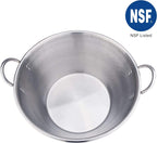 ARC Stainless Steel 41QT Mexican Cazo Para Carnitas, Large Outdoor Wok | Heavy Duty, Great for Carnitas and Braising, 21 Inches, Serve Size 8-10 PPL