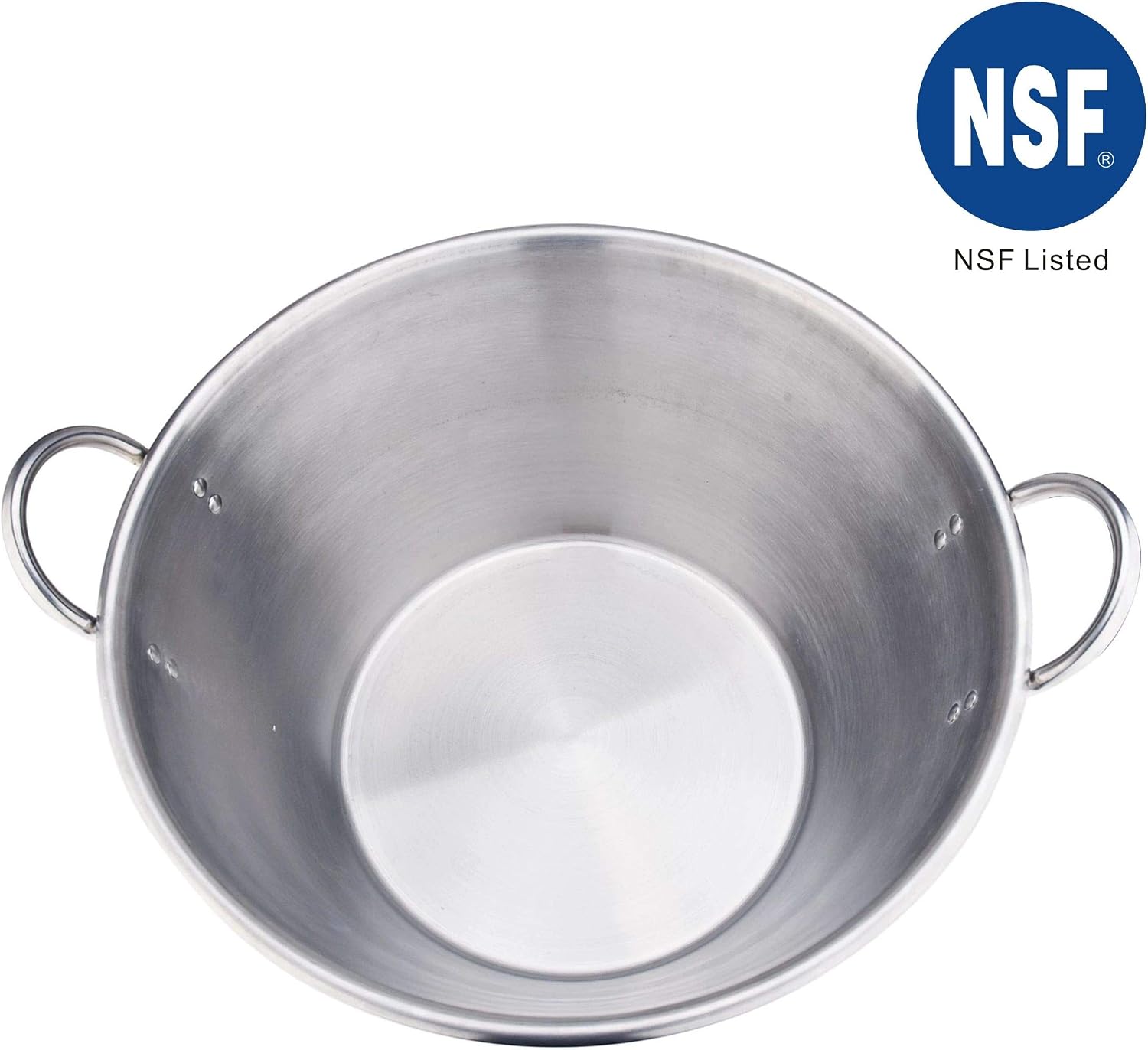 ARC Stainless Steel 41QT Mexican Cazo Para Carnitas, Large Outdoor Wok | Heavy Duty, Great for Carnitas and Braising, 21 Inches, Serve Size 8-10 PPL