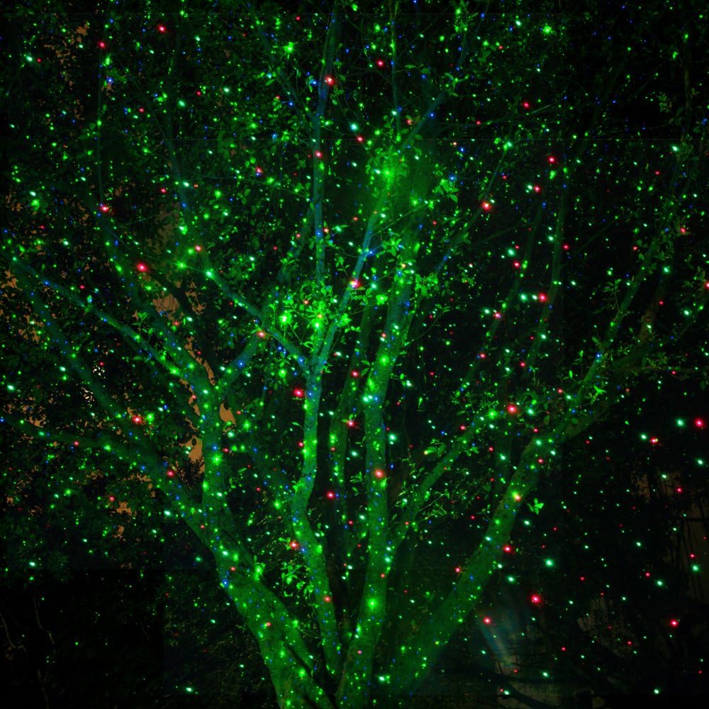 Christmas Laser Projector Lights Waterproof Outdoor Garden Decorative Lighting with Security Lock 3 Color Red Green Blue