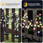 Solar Garden Lights Outdoor,Solar Lights Outdoor Decorative Waterproof for Outside 6Pack, 120Led Solar Flowers Garden Decor, Yard Pathway,Patio Fairy Decorations,Gardening Gifts for Women Mom