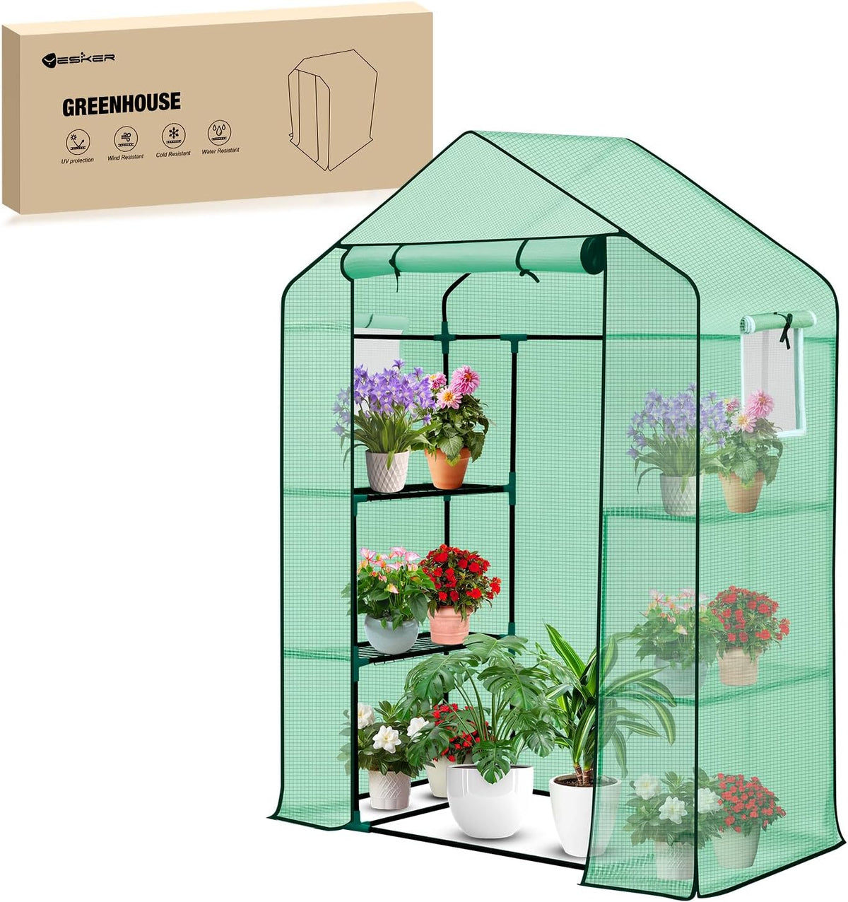 yesker greenhouse 57"x29"x77" walk in green house, main product view