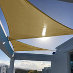 SUNNY GUARD Custom Size 14'x24'x27.8' Triangle Sand UV Block Sunshade for Backyard Yard Deck Patio Garden Outdoor Activities and Facility(Customized)