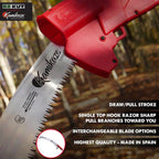 EZ Kut Kamikaze 15′ Extendable Tree Trimmer Pole Saw - Branch Cutter with Single Hook Pole Saw Blade for Branch Removal - Best Pole Saws for Tree Trimming. Tree pruner pole saw since 1988
