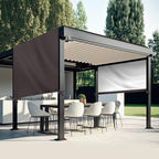 Universal Pergola Replacement Canopy Outdoor Canopy Shade Cover Waterproof Shade Top Cover for Outdoor Patio Porch Backyard(16 x 8 ft,Coffee)