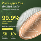 99.99% Pure Copper Cleaning Tray, 0.6mm 2-Piece Birdbath Copper Tray, equipped with a three-point support to ensure physically safe cleaning of water, for year-round use, outdoor birdbaths and bowls