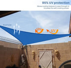E&K Sunrise 6' x 6' x 6' Sun Shade Sail Triangle Canopy Shade Cover UV Block for Patio Backyard Garden Outdoor (Blue)