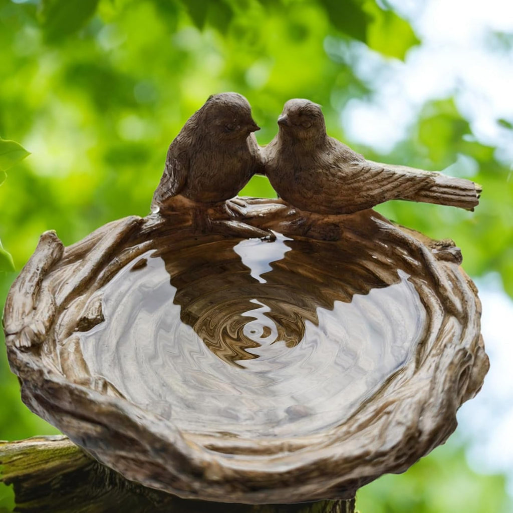 Outdoor Bird Feeder Wild Bird Bath Bowl, 7.8×7.8×5.1 Inches