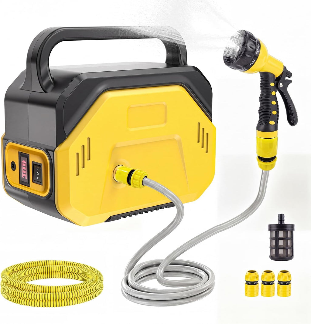 Water Transfer Pump Compatible with Dewalt 20V Battery(No Battery) | Portable Self-Priming Water Pump with 9.6GPM,75FT Max Head for RV, Tank, Pool Draining, Garden Watering