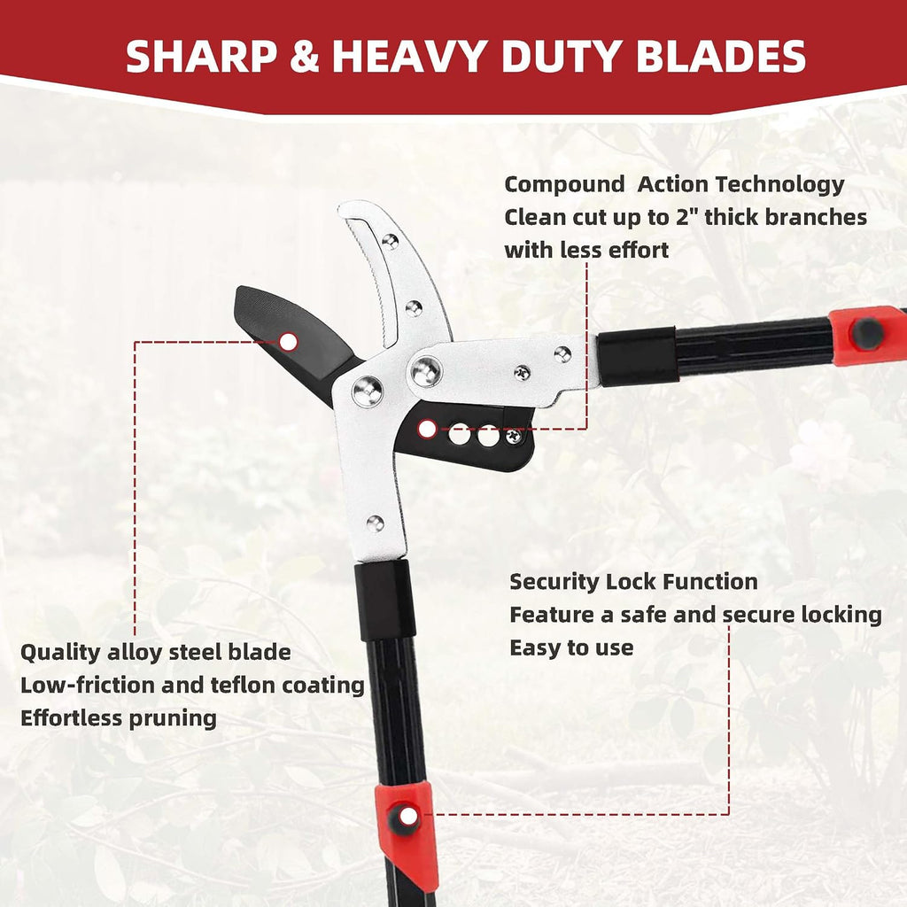 yrtsh loppers branch cutter heavy duty tree trimmer, package contents