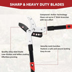 yrtsh loppers branch cutter heavy duty tree trimmer, package contents