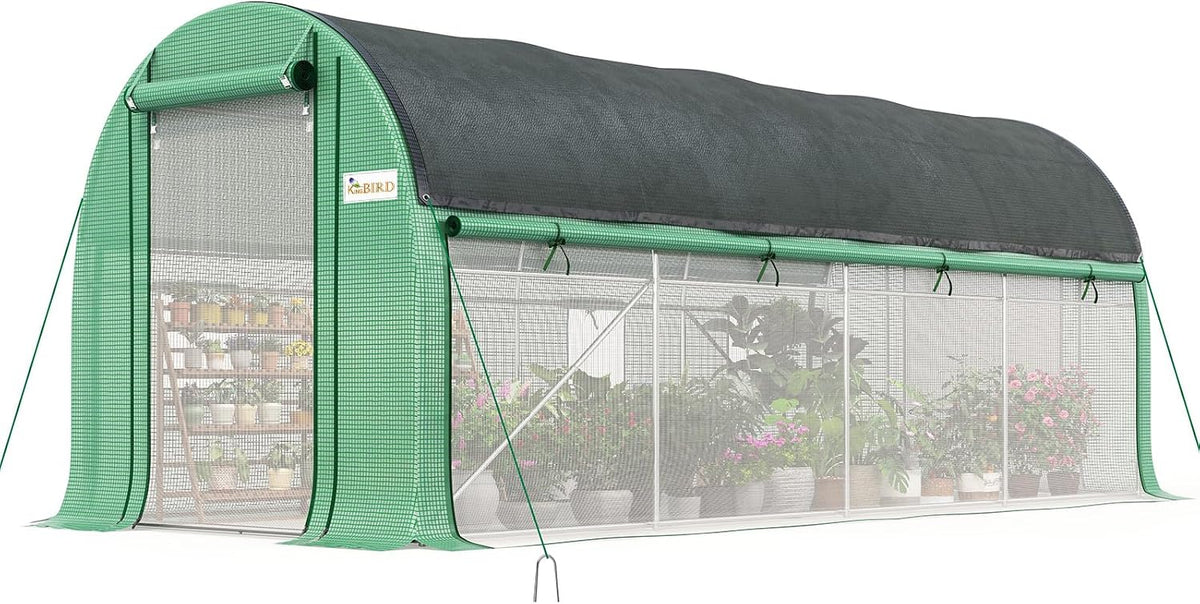 king bird premium 15x7x7 ft greenhouse for outdoors, main product view
