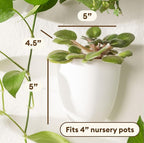 PlantPod Classic - Self-Watering Wall Planters (9, White) - Easy to Water and Install - Lightweight - Design Your Own Vertical Garden - Wall Planters for Indoor Plants