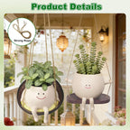 cute plant pots, unique style cute planters, soft, close-up detail