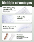 22oz clear tarp heavy duty 8'x8' clear vinyl shown in use