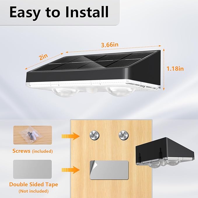 NIORSUN Solar Fence Lights,16 Pack Solars Deck Light,Warm White Color,Outdoor Bulb Waterproof Led IP65,Power Patio Lamp with Lenses for Outside/Backyard/Railing/Yard(Black)