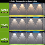 Solar Fence Lights Outdoor - 2700/4000/6000K 3 Mode, 8 Pack Solar Fence Lights Outdoor Waterproof LED, Fence Light Solar Powered for Outside, Backyard, Railing, Step, Patio,Wall and Home Improvement