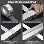 Slim Channel Drain Kit - Stainless Steel Trench Drain System for Outdoor Yard Patio & Driveway - Efficient Underground Drainage with Grate (H3*W7CM/H1.18*W2.76IN)