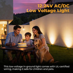 Brass Well Lights Outdoor 12-Pack, 12V Shielded LED Low Voltage In-Ground Landscape Lighting for Yard, Waterproof Bronze Up Light Fixture for Tree, Fence, Wall (Bulbs Not Included)