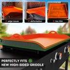 Magnetic Silicone Griddle Cover for Blackstone - 28 Inch Silicone Grill Mat Upgraded Heavy Duty Omnivore Griddle Top Cover for Blackstone Accessories, Protect Grill from Rust & Dirt (Orange 28 inch)